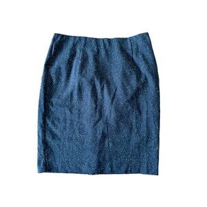 NWT J.Jill Ponte Skirt Women’s Size Large Petite Black And White Knit Pull On